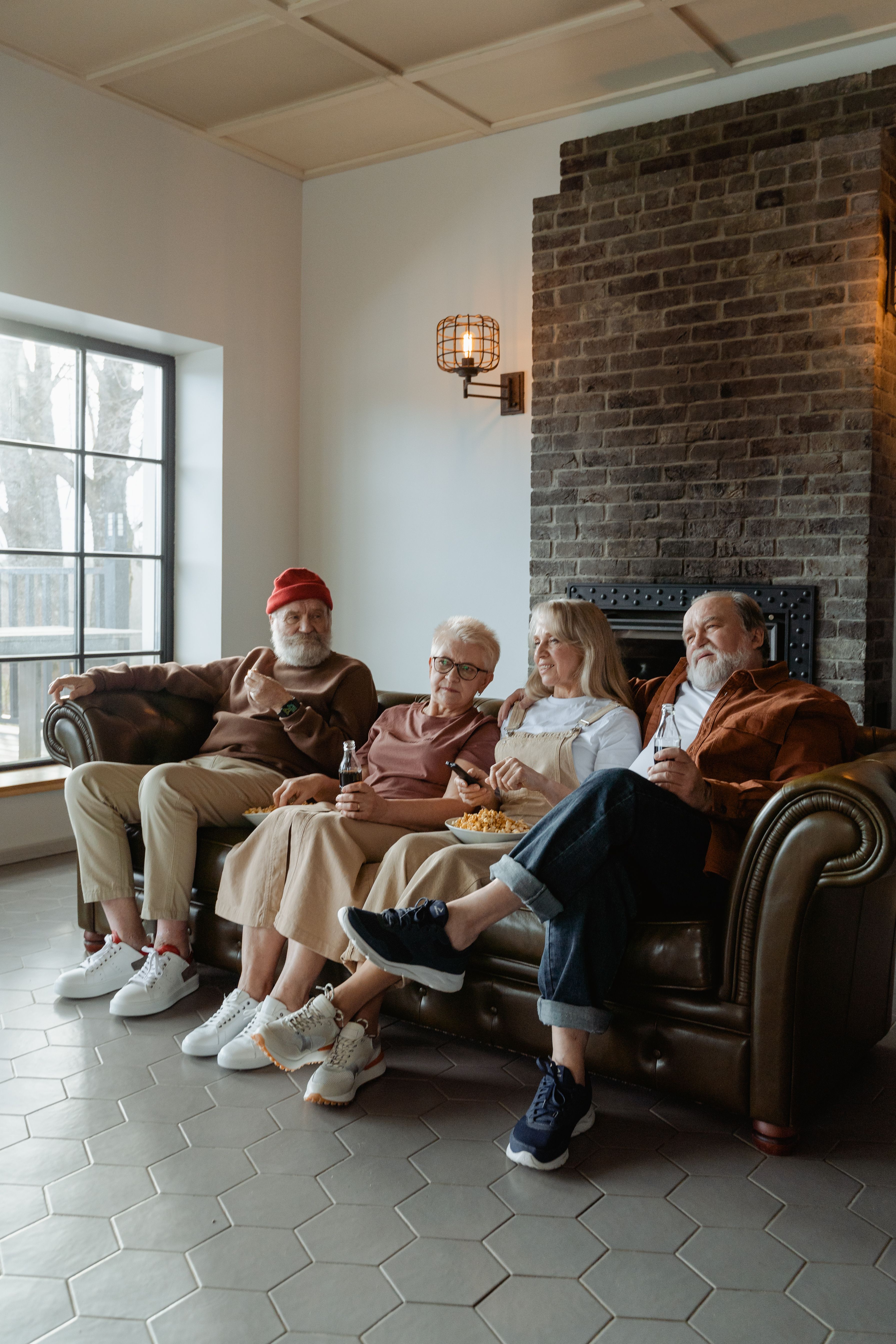 Staff and residents enjoying activities together